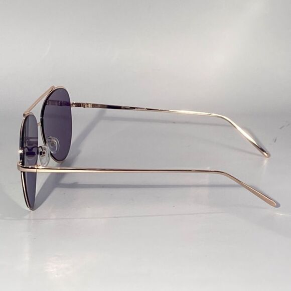 1354 Sunglasses Oversize Aviators Gold Wire Frames Silver Mirror Lens NWT - Picture 3 of 8